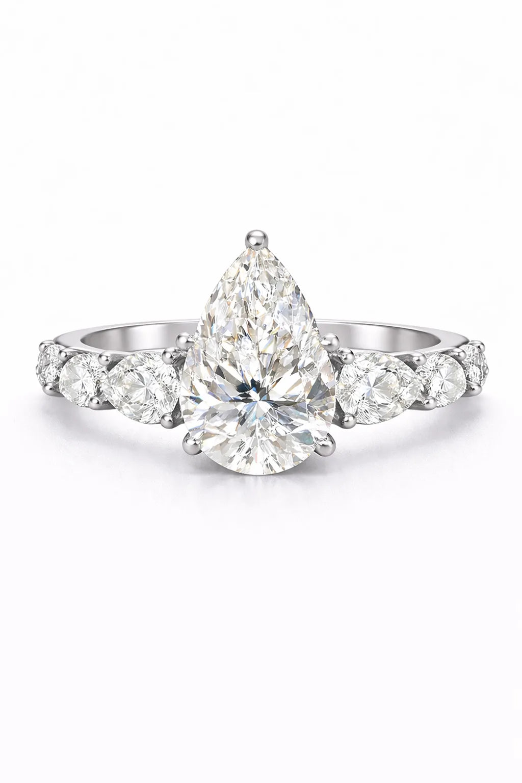PEAR‑SHAPE WITH FULL ETERNITY PEARS 6.97ct — Savina Diamonds