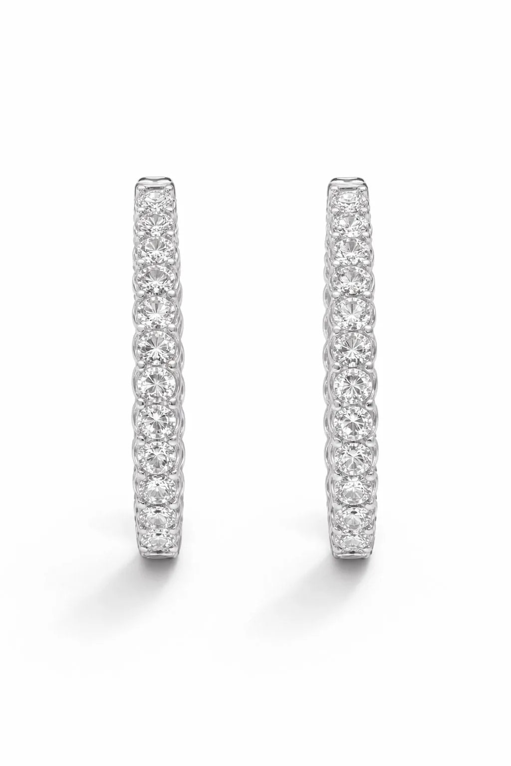 LARGE DIAMOND HOOPS  (LAB-GROWN) — Savina Diamonds