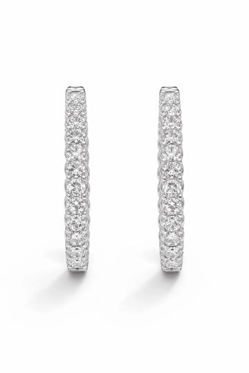 LARGE DIAMOND HOOPS  (LAB-GROWN) — Savina Diamonds