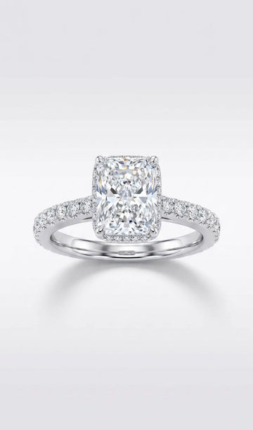 Custom Made Pear Natural Diamond White Gold (18K) Ring — Savina Diamonds (view 1 of 3)