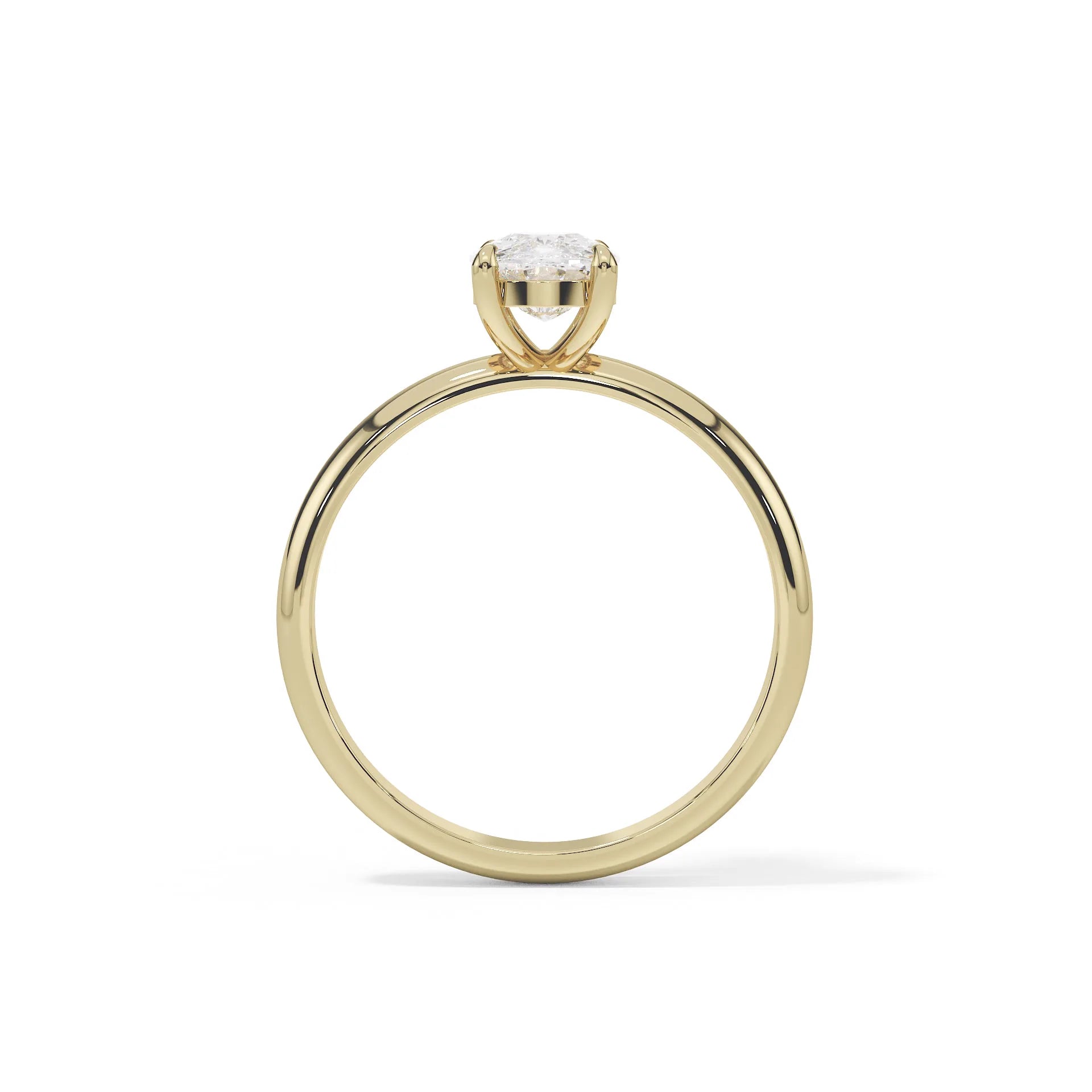 "Aurora" Oval Hidden Halo Ring — Savina Diamonds (view 2 of 4)