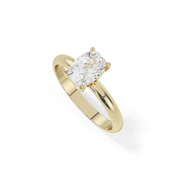 "Aurora" Oval Hidden Halo Ring — Savina Diamonds (view 1 of 4)