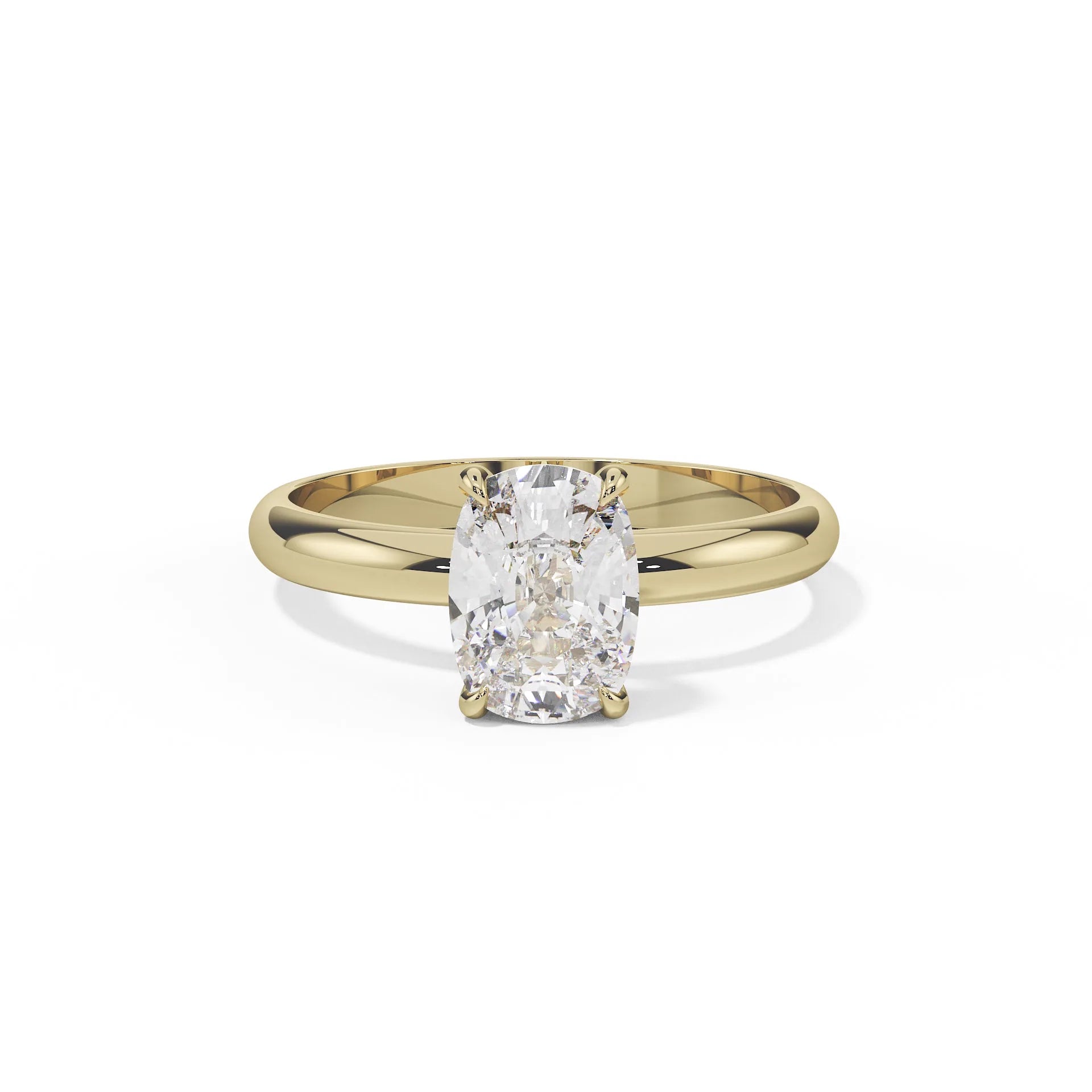 "Aurora" Oval Hidden Halo Ring — Savina Diamonds (view 3 of 4)