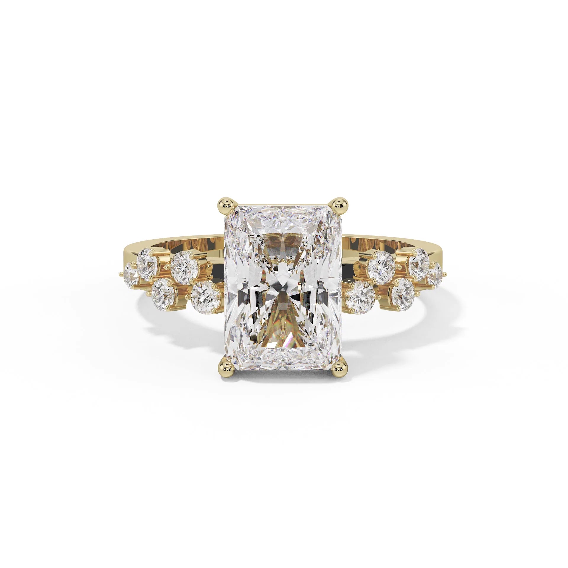 "Elara" Radiant Leaf Pavé Ring — Savina Diamonds (view 3 of 4)