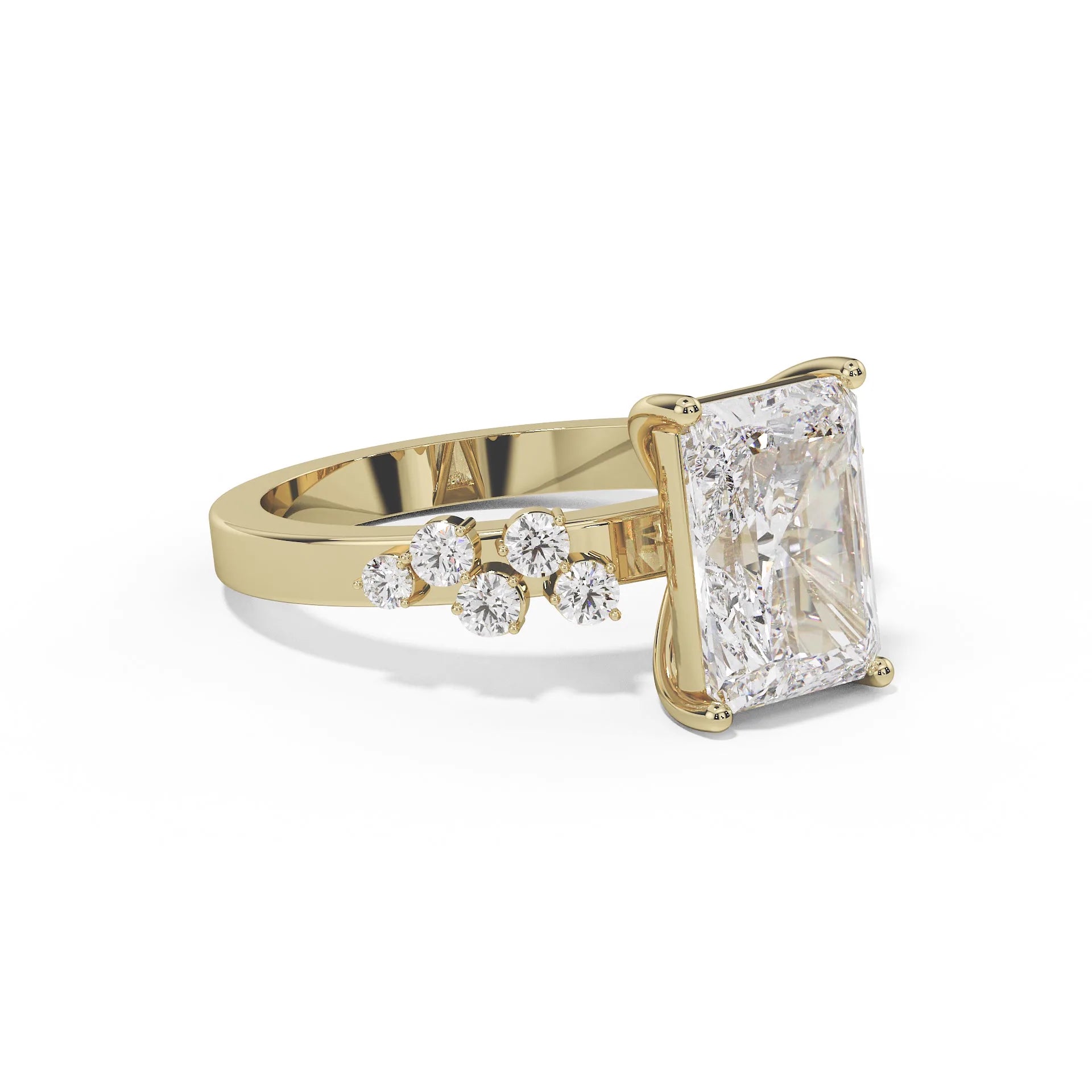 "Elara" Radiant Leaf Pavé Ring — Savina Diamonds (view 4 of 4)