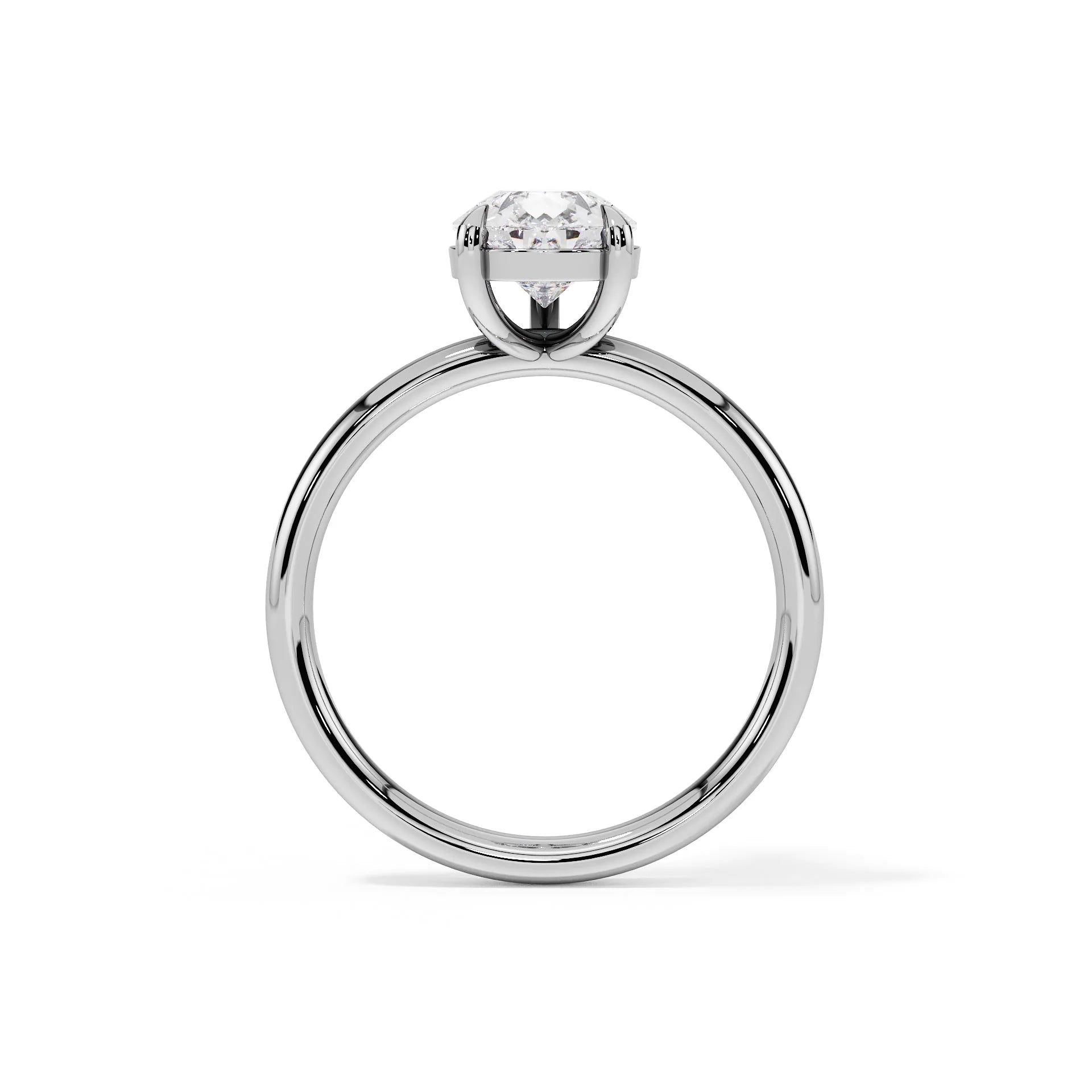 "Seraphina" Pear Solitaire Ring — Savina Diamonds (view 2 of 4)