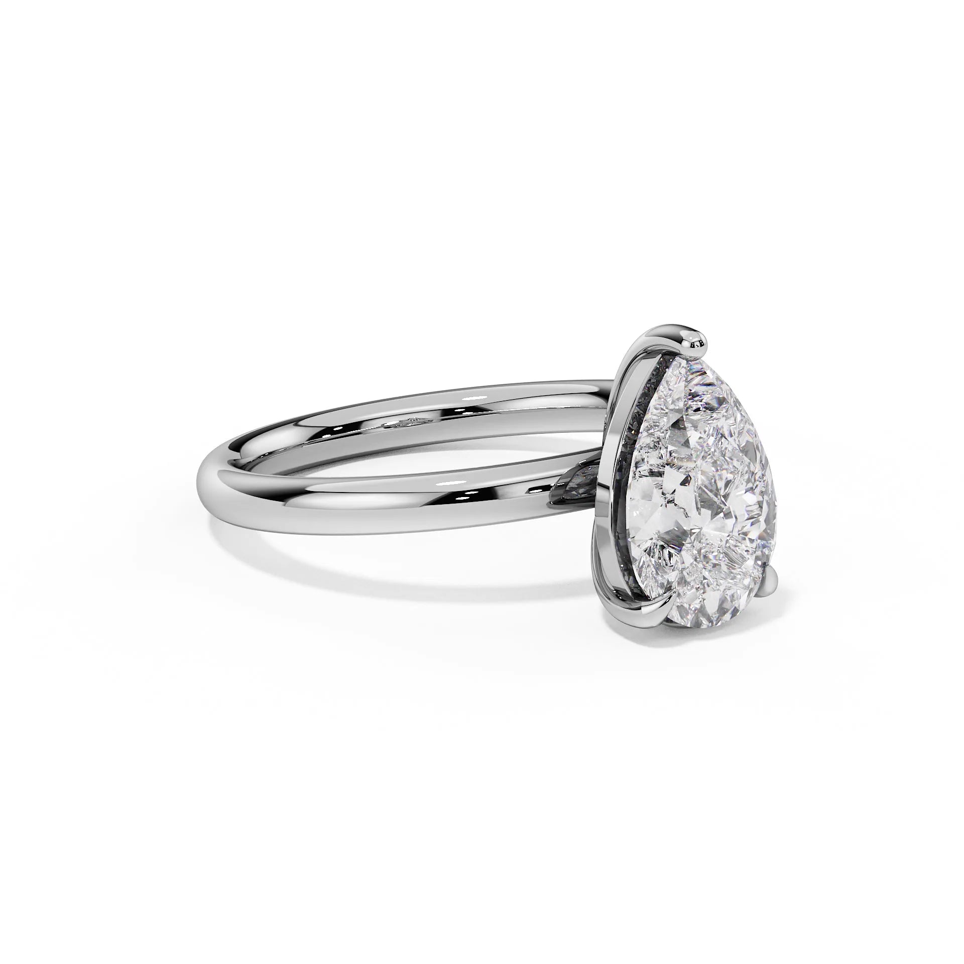 "Seraphina" Pear Solitaire Ring — Savina Diamonds (view 4 of 4)