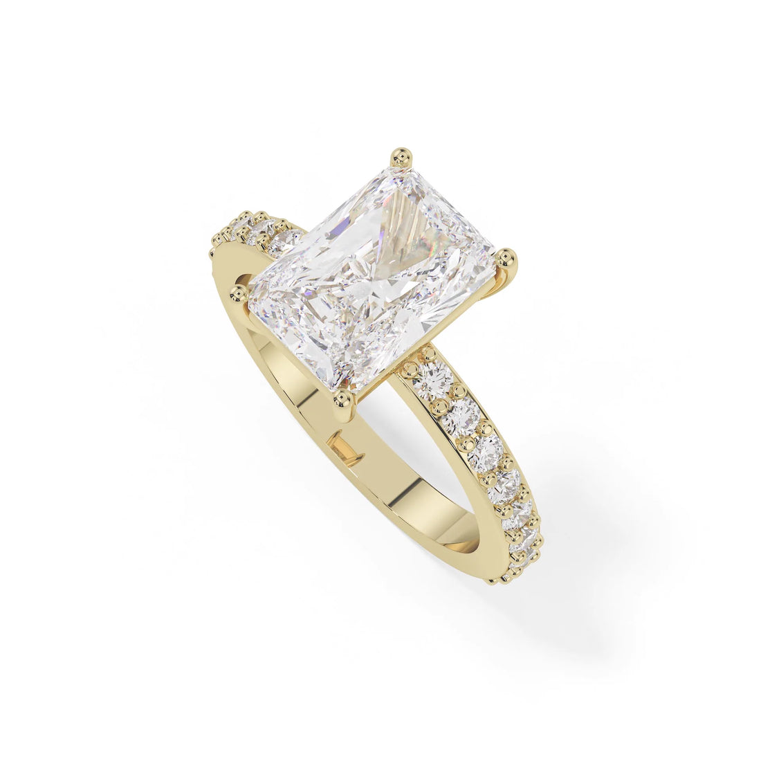 "Victoria" Radiant Stone Pavé Ring — Savina Diamonds (view 1 of 4)