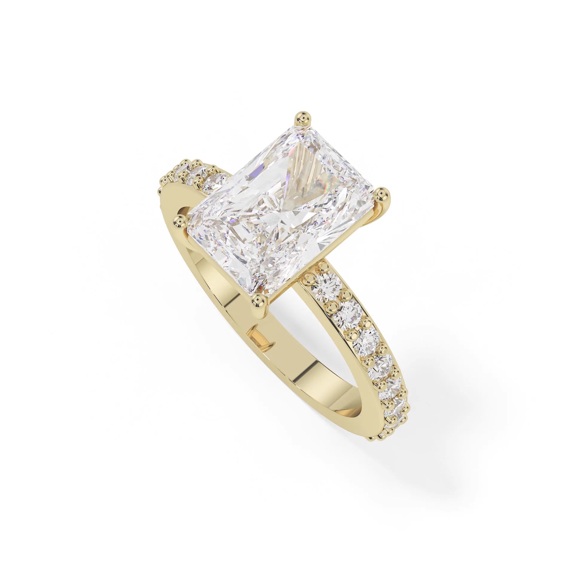 "Victoria" Radiant Stone Pavé Ring — Savina Diamonds (view 1 of 4)