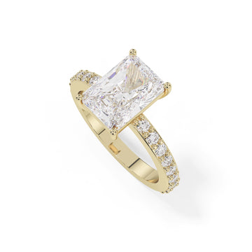 "Victoria" Radiant Stone Pavé Ring — Savina Diamonds (view 1 of 4)